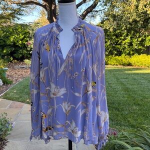 Floral Volume Sleeve Blouse by BR